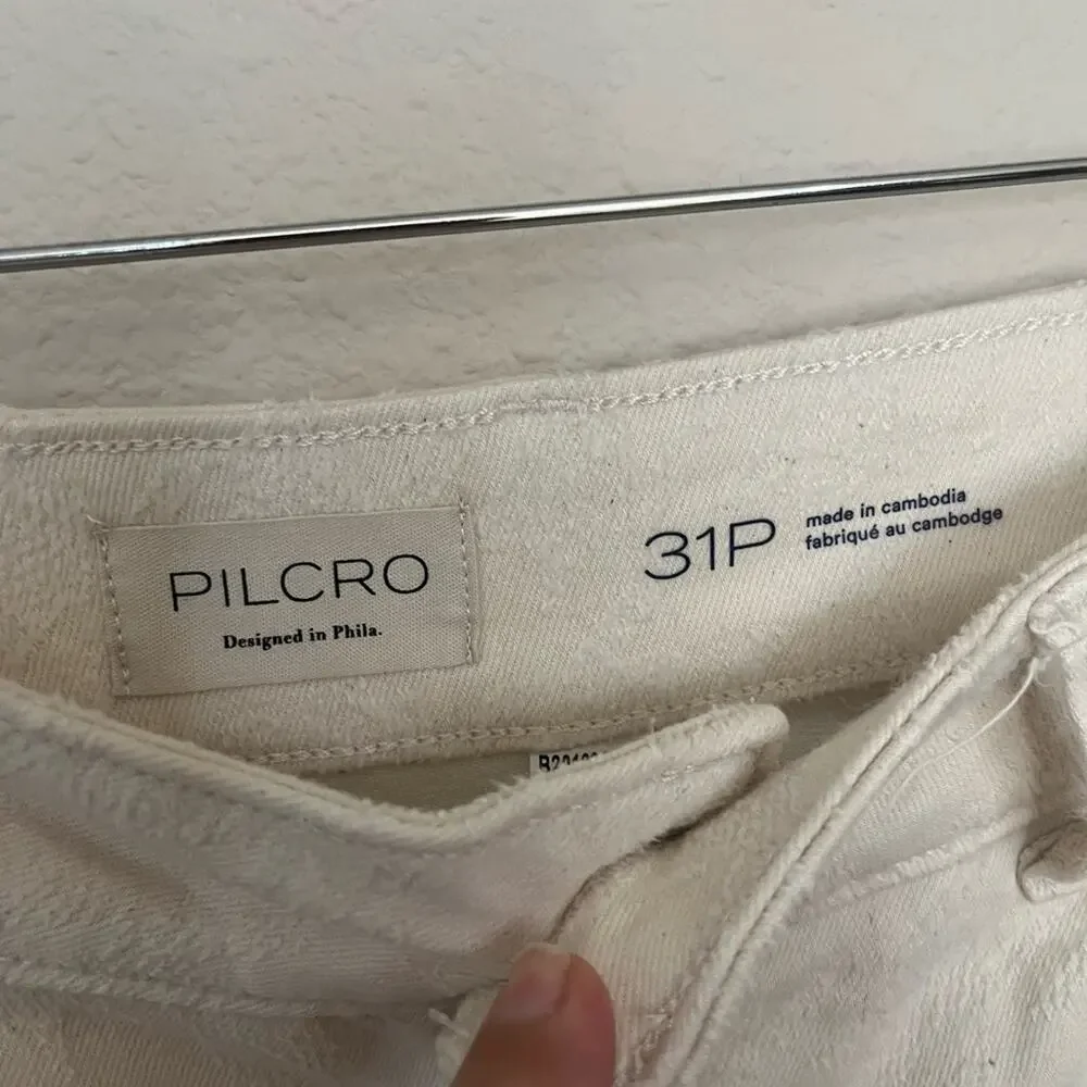 NWT Anthropologie The Skipper High-Rise Crop Wide-Leg Jeans by Pilcro Size 31P
